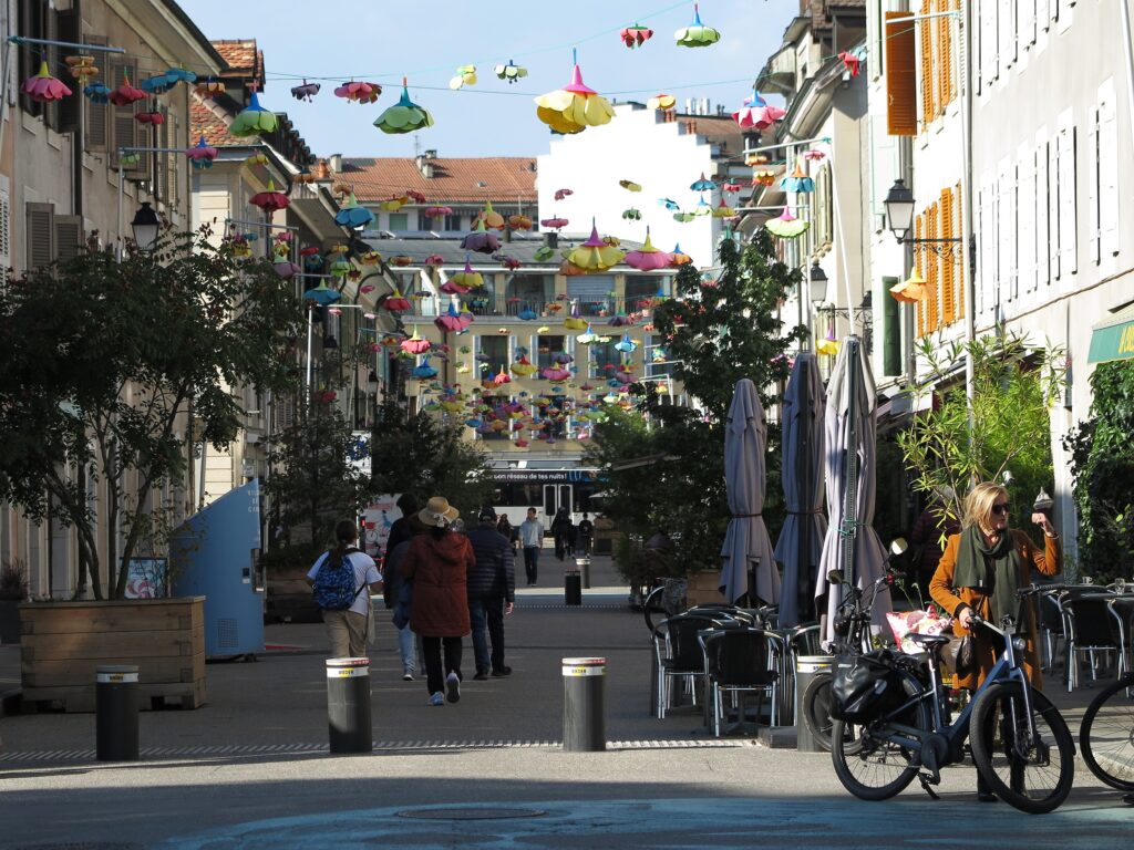 Décorations dans les rues de Carouge